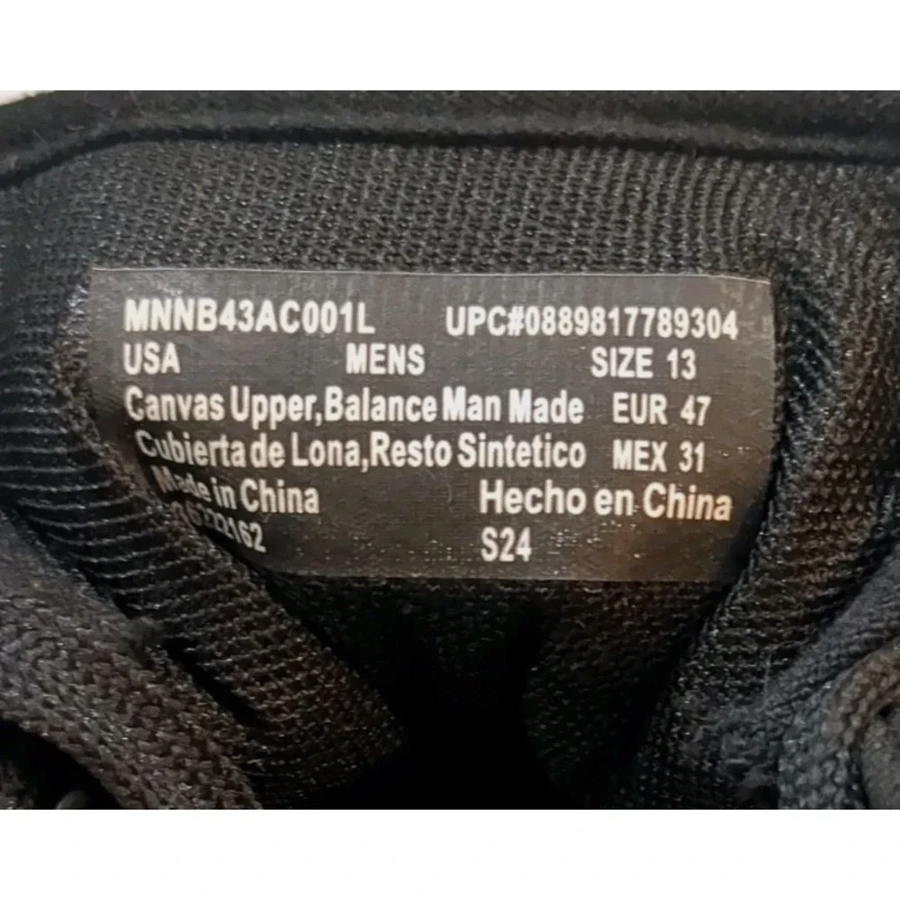 PRE-OWNED NO BOUNDARIES MEN‎ BLACK CANVAS MEMORY FOAM S-13 SKATE BOARDING